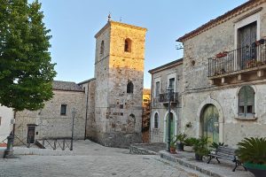 Bell tower of Santa Maria Assunta church at Largo Guglielmo Marconi