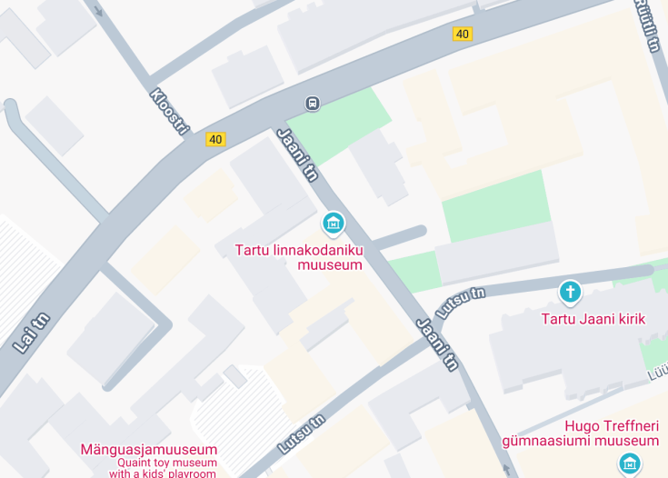 Map of 19th Century Citizen’s Museum, Tartu