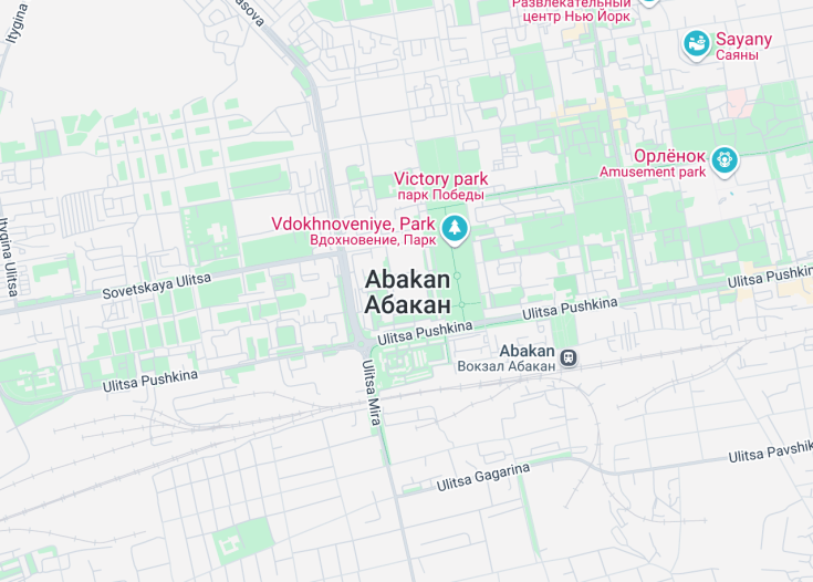 Map of Abakan, Russia