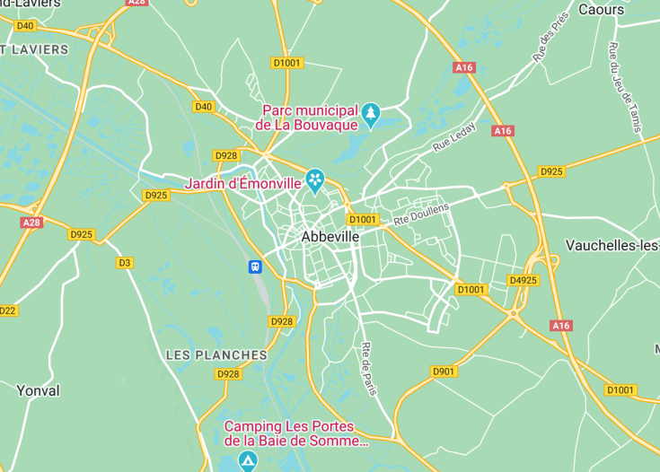 Map of Abbeville, France