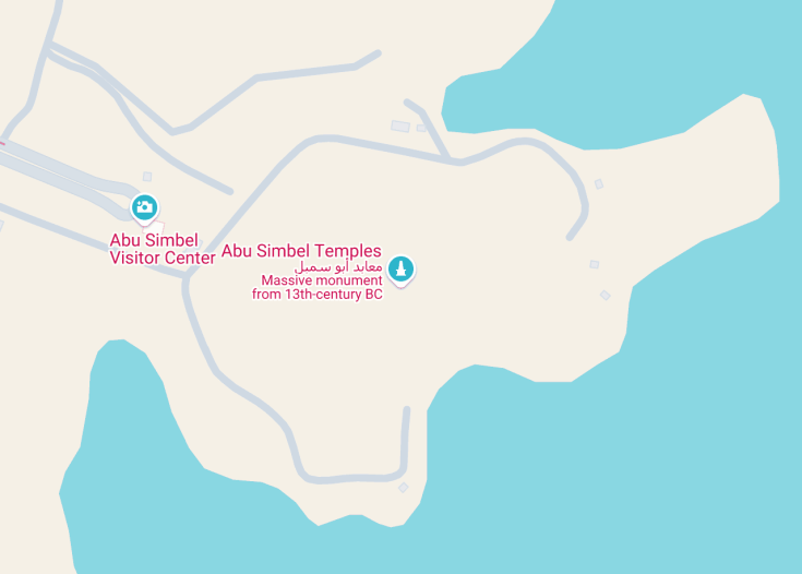 Map of Abu Simbel Temple Complex, Abu Simbel