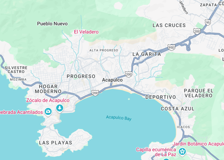 Map of Acapulco, Mexico