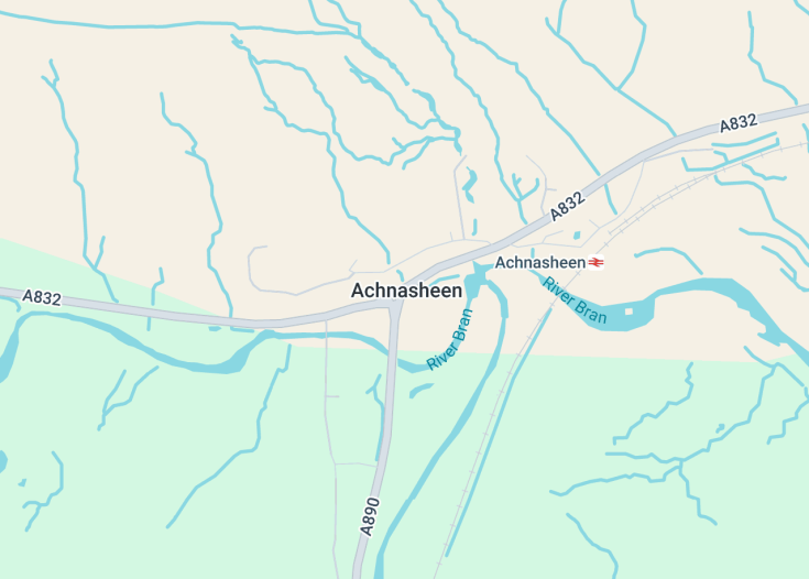 Map of Achnasheen, Scotland (United Kingdom)