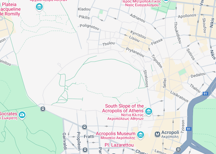 Map of Acropolis Of Athens, Athens