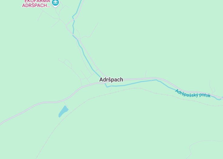 Map of Adrspach, Czech Republic