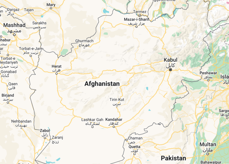 Map of Afghanistan, 