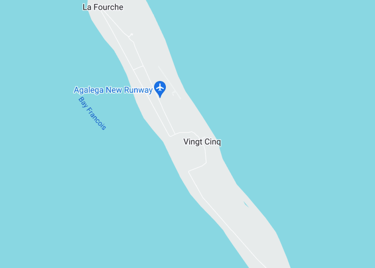 Map of Agaléga (Mauritius), 