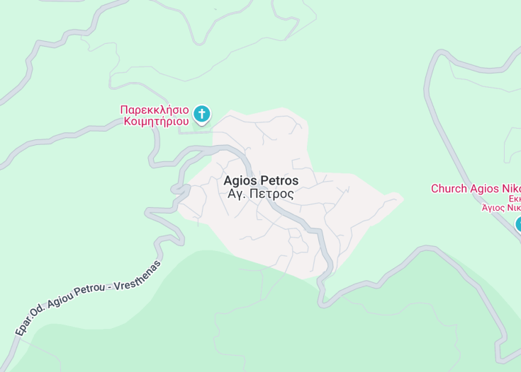 Map of Agios Petros, Greece