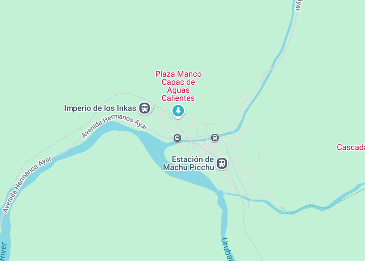 Map of Aguas Calientes, Peru