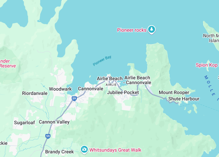 Map of Airlie Beach, Australia