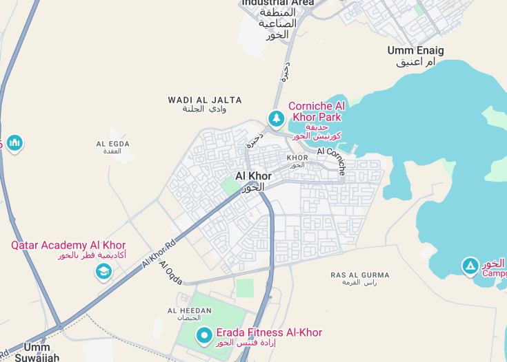 Map of Al Khor, Qatar