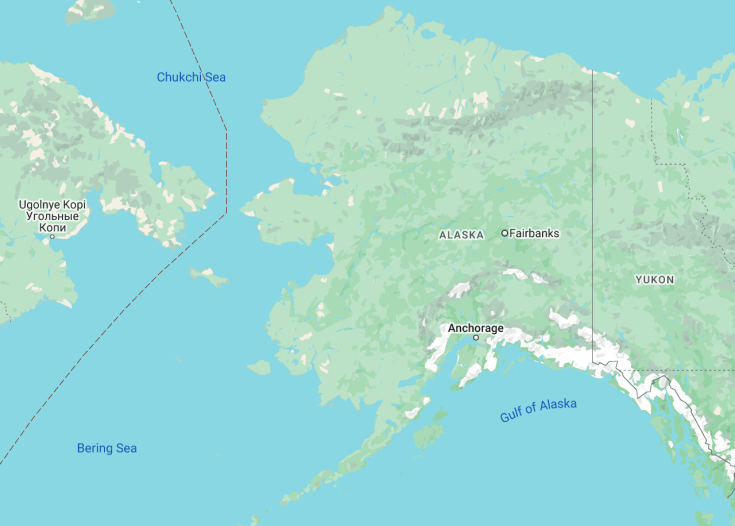 Map of Alaska (USA), 