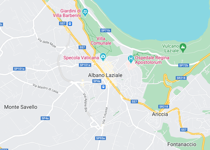 Map of Albano Laziale, Italy