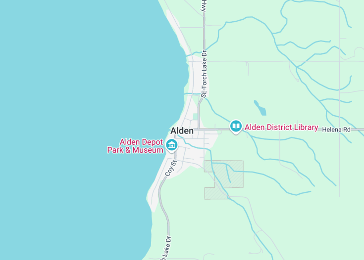 Map of Alden, Michigan (USA)