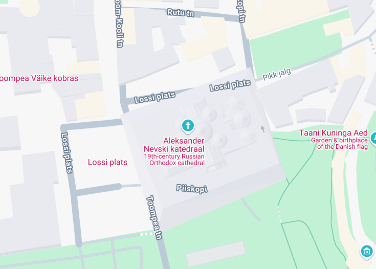 Map of Alexander Nevsky Cathedral, Tallinn