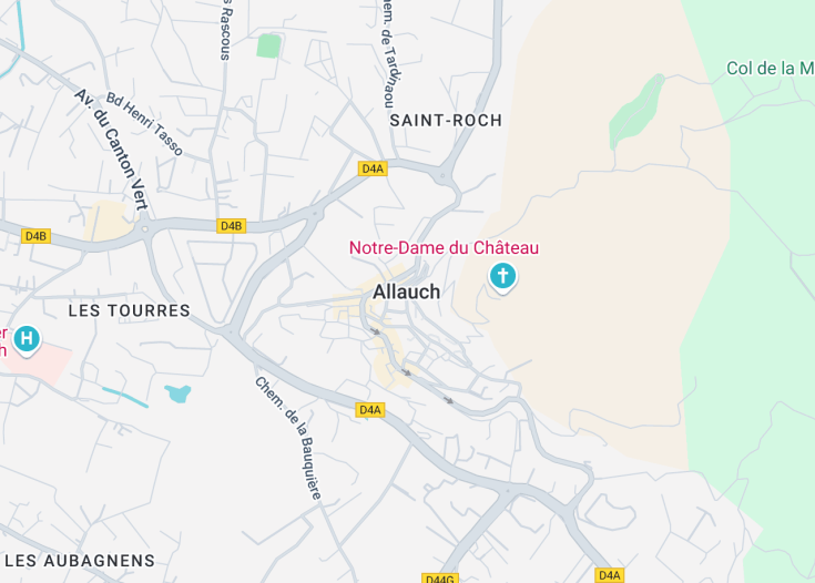 Map of Allauch, France