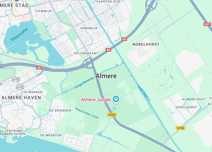 Map of Almere, Netherlands