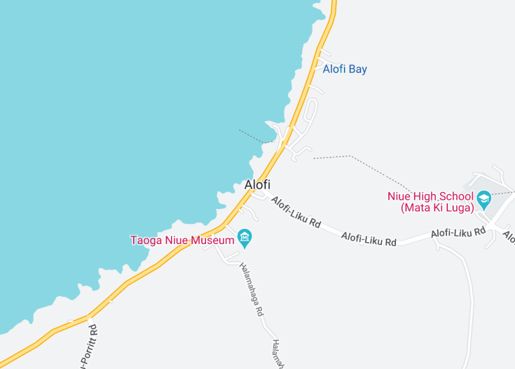 Map of Alofi, Niue (United Kingdom)