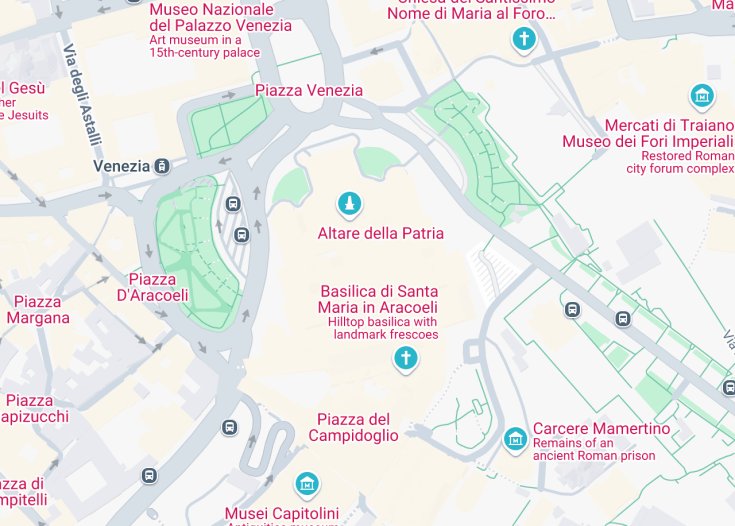 Map of Altar of the Fatherland (Vittoriano), Rome