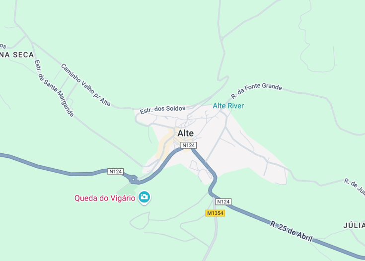 Map of Alte, Portugal