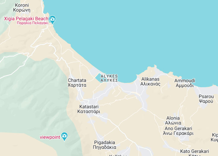 Map of Alykes, Greece