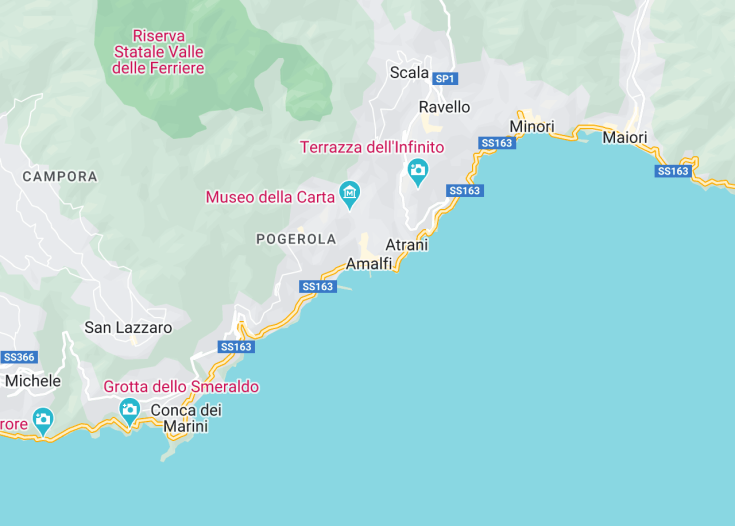 Map of Amalfi, Italy