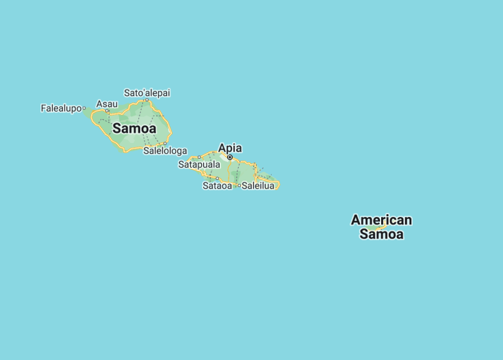 Map of American Samoa (USA), 