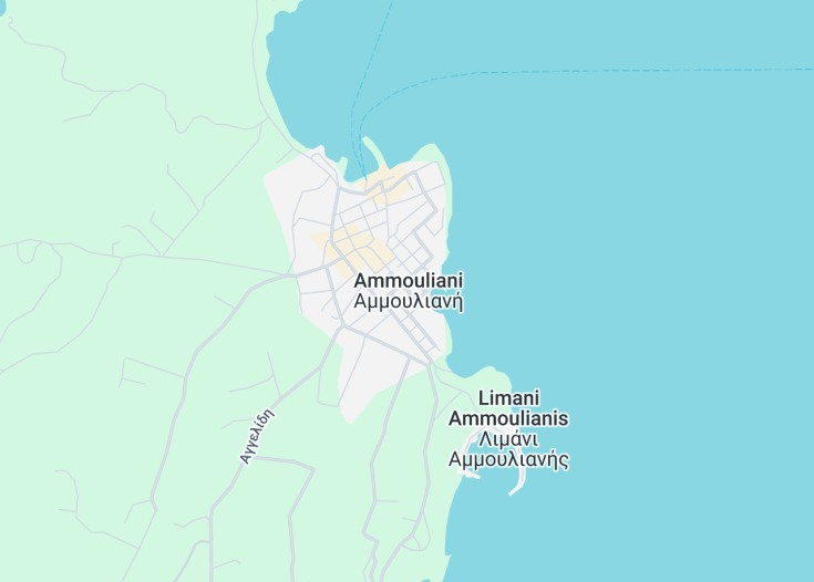 Map of Ammouliani, Greece