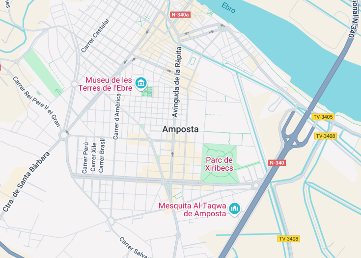 Map of Amposta, Spain