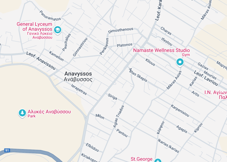 Map of Anavyssos, Greece