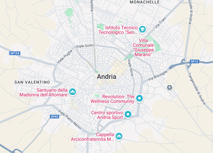 Map of Andria, Italy