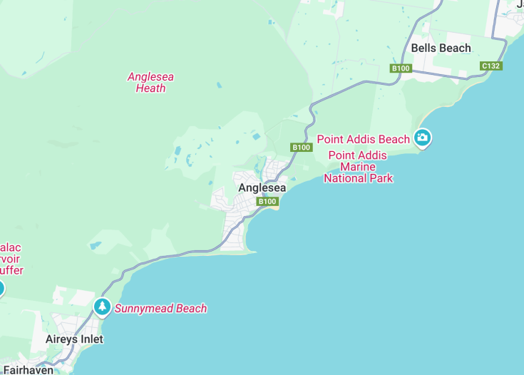 Map of Anglesea, Australia