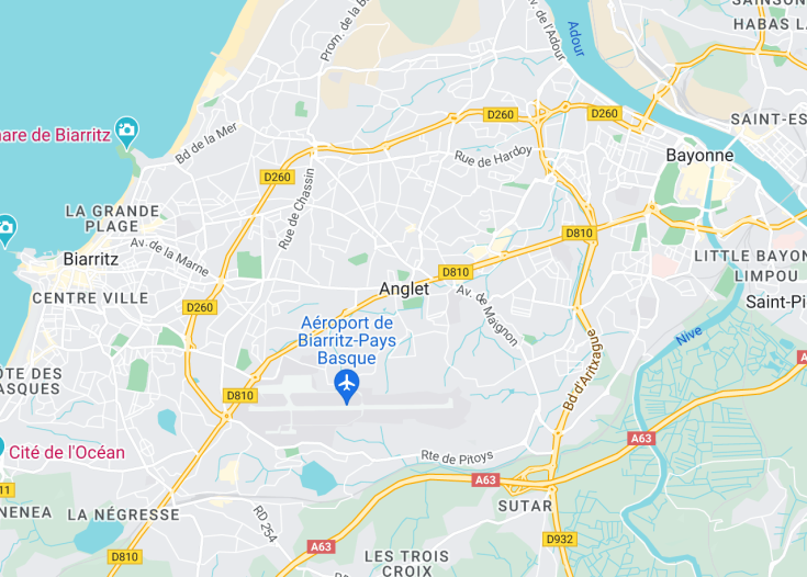 Map of Anglet, France