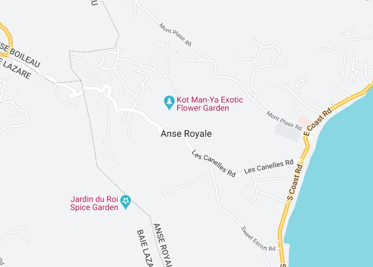 Map of Anse Royale, Seychelles