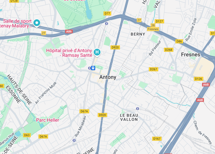 Map of Antony, France