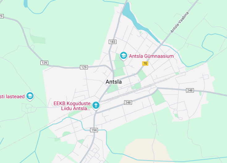 Map of Antsla, Estonia