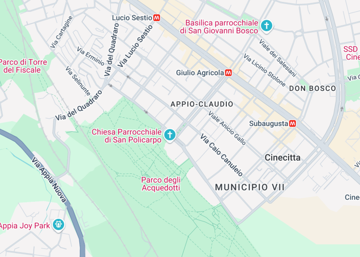 Map of Appio Claudio, Rome