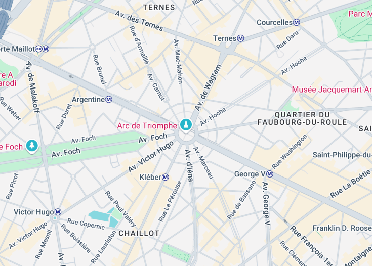 Map of Arc De Triomphe, Paris