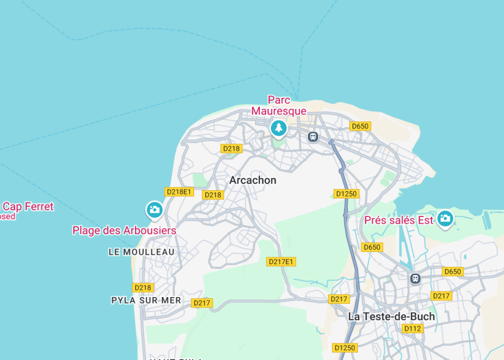 Map of Arcachon, France