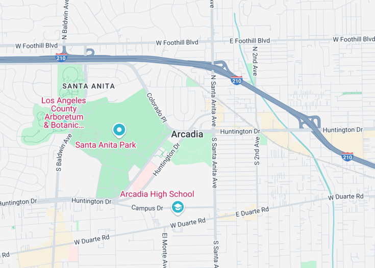 Map of Arcadia, California (USA)