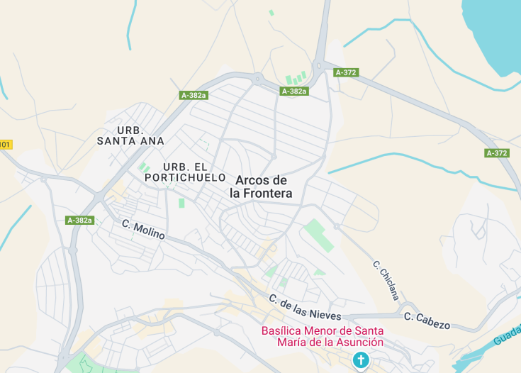 Map of Arcos de la Frontera, Spain