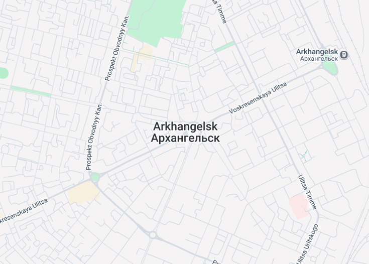 Map of Arkhangelsk, Russia