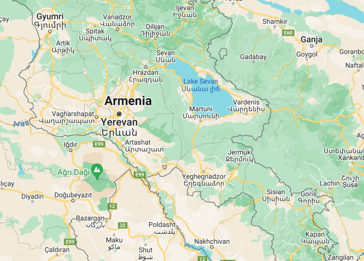 Map of Armenia, 