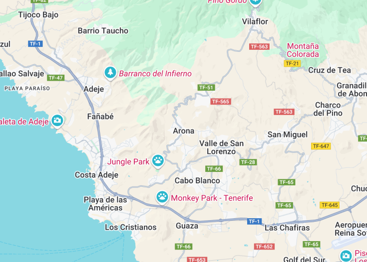 Map of Arona, Tenerife (Canaries, Spain)