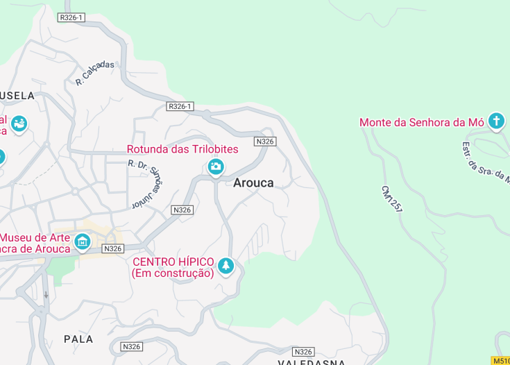 Map of Arouca, Portugal