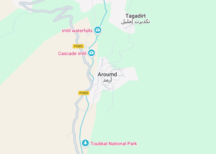 Map of Aroumd, Morocco