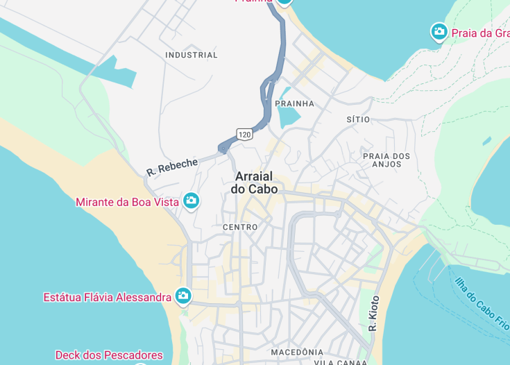 Map of Arraial do Cabo, Brazil