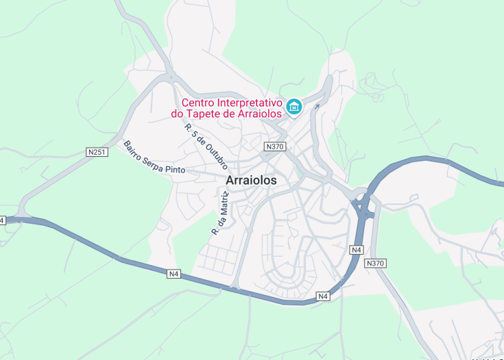 Map of Arraiolos, Portugal