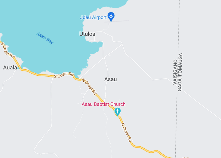 Map of Asau, Samoa