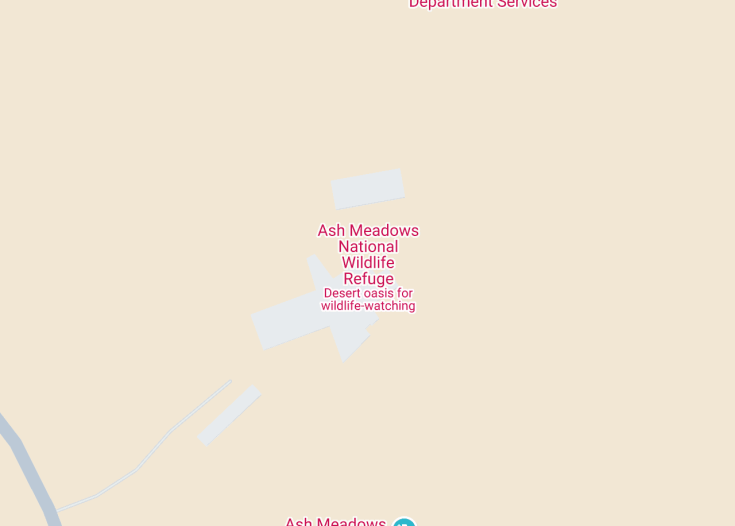 Map of Ash Meadows National Wildlife Refuge, Pahrump